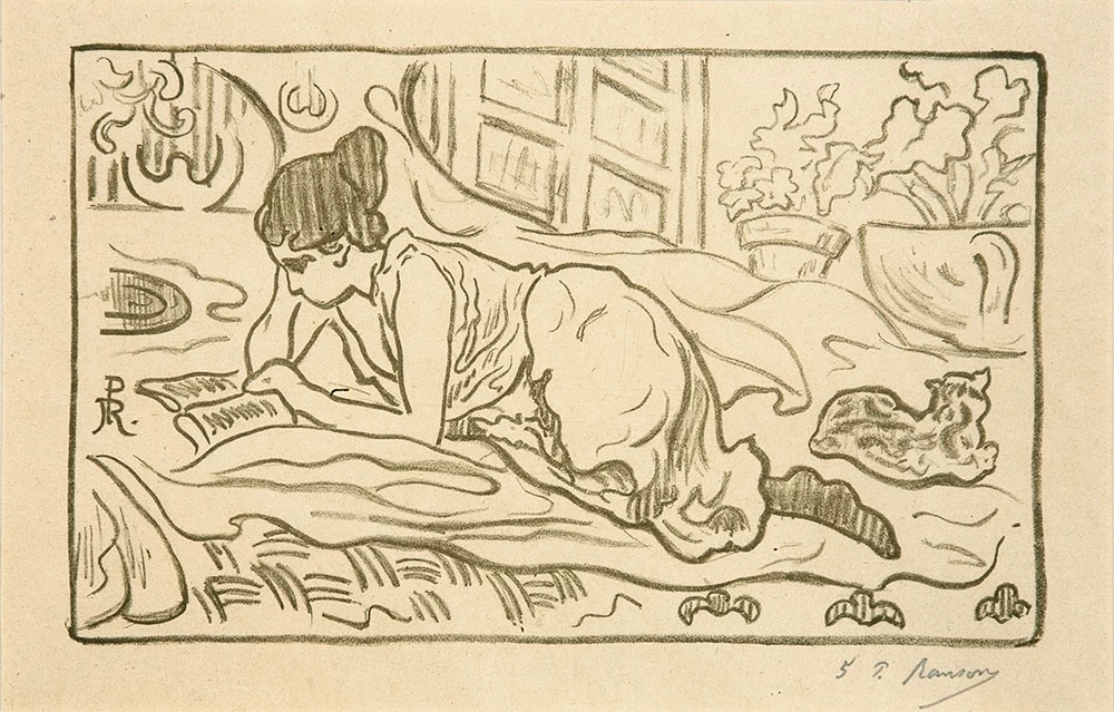 Donna che legge sul letto - Dallas Museum of Art